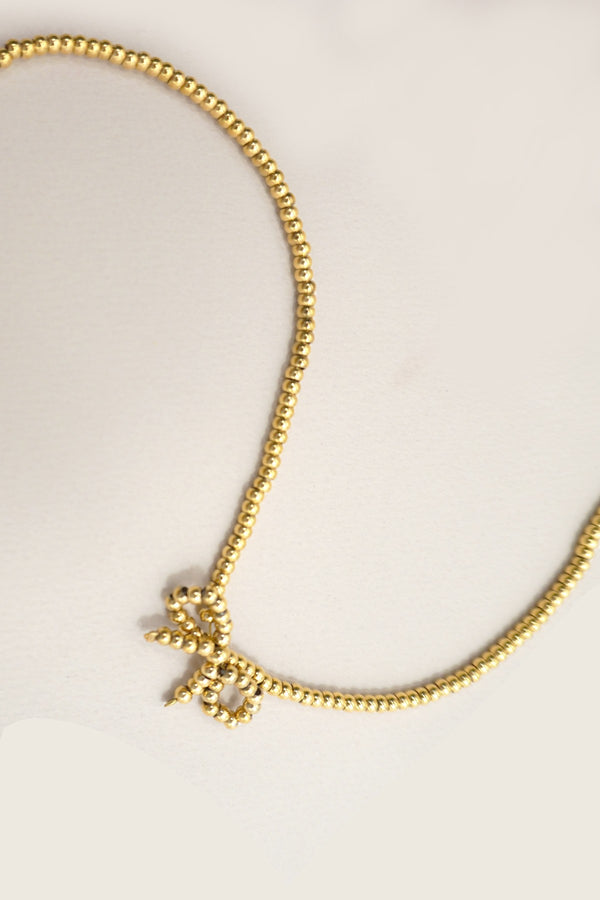 Beaded Bow Necklace