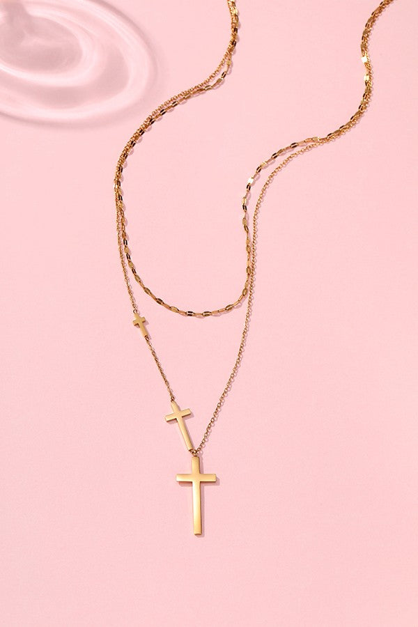 Triple Cross Necklace