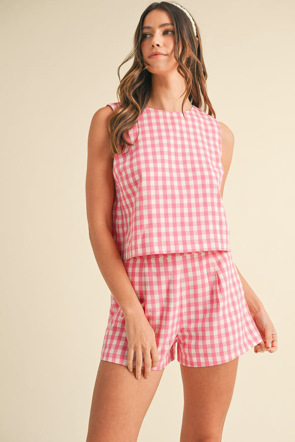 Pink Gingham Set