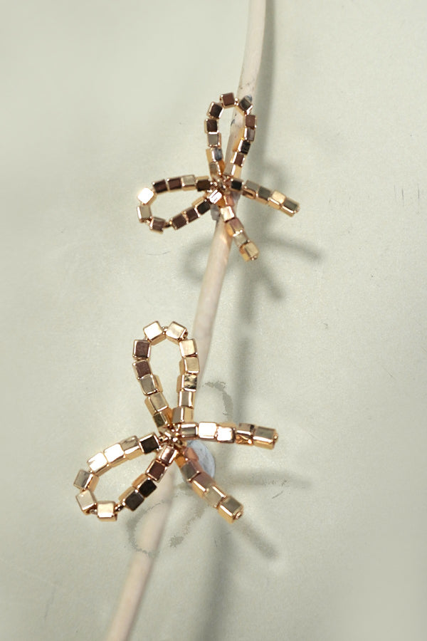 Beaded Bow Earrings