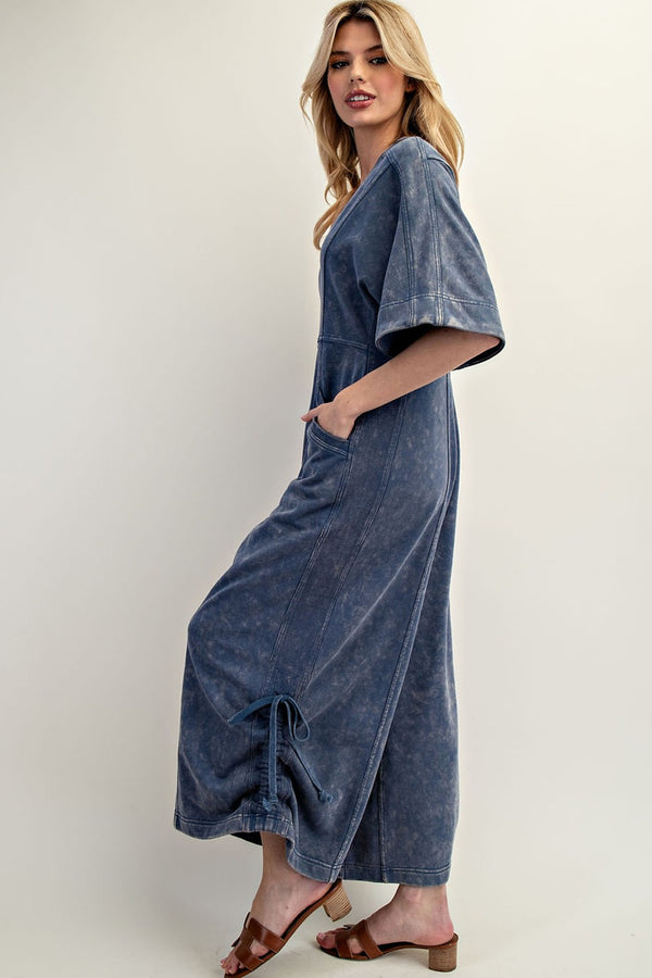 Meet Me Half Way V-Neck Jumpsuit