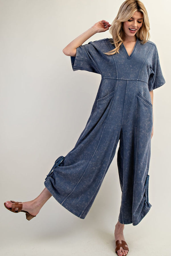 Meet Me Half Way V-Neck Jumpsuit