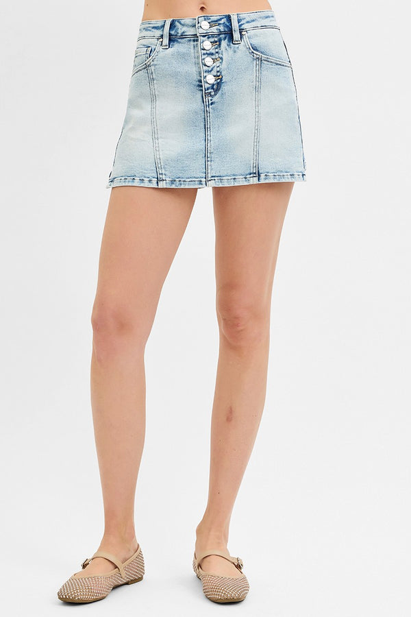 The Justine Skort High Rise Button Down Skorts