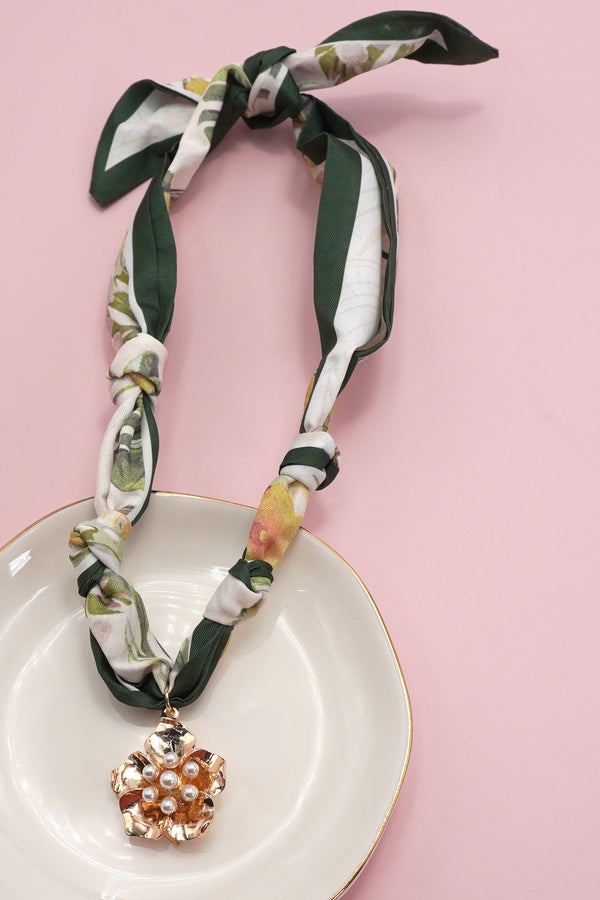 HANDMADE SCARF CHARM NECKLACE