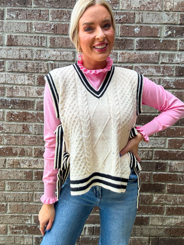 Frilled Top Be Here Long Sleeve Top - Baby Pink