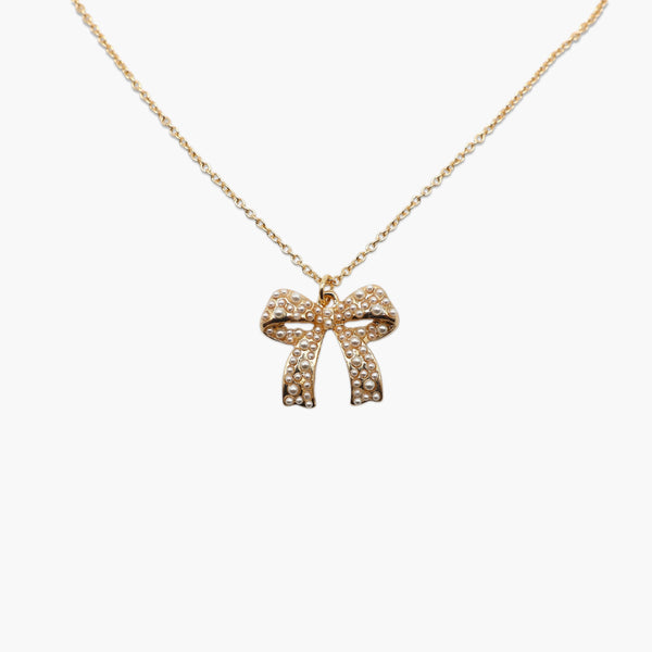 Pearl Bow Necklace