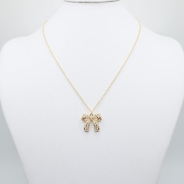 Pearl Bow Necklace