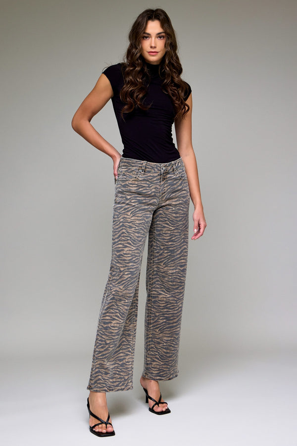 Tiger Print Denim Jeans