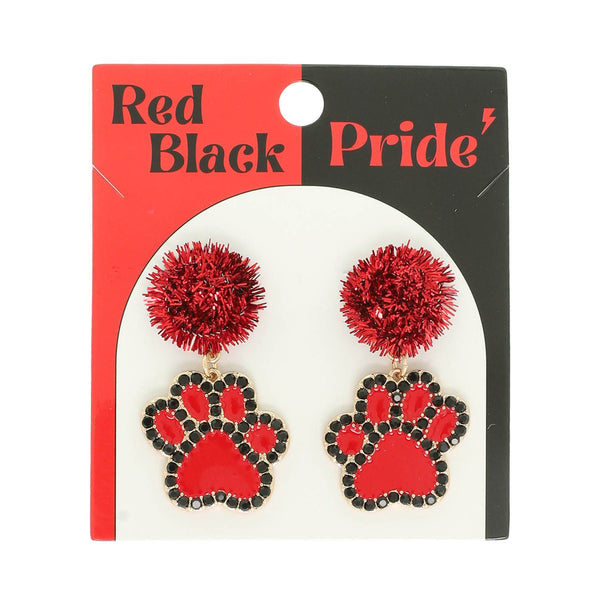 Game Day Paw Print Earrings