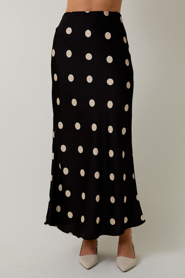 The Dot Your Way Midi Skirt