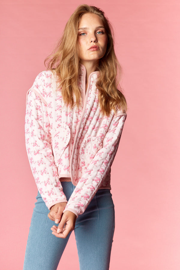 I Heart Bows Quilted Jacket