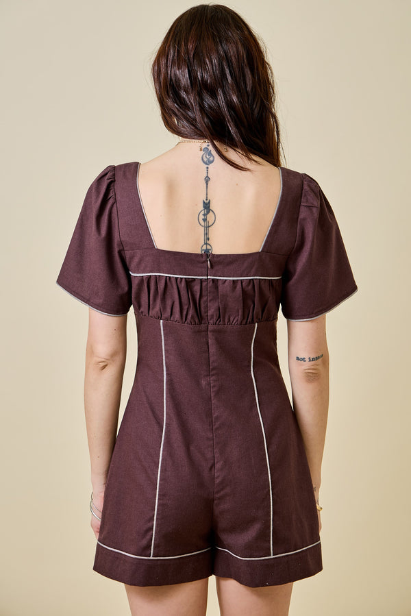 Espresso Brown Romper