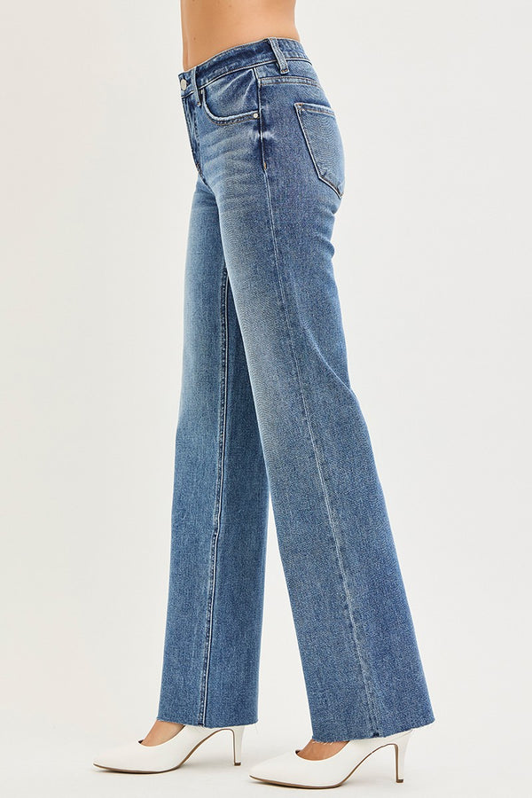 The Alexis Denim | 4 Way Stretch High Rise Straight | RISEN