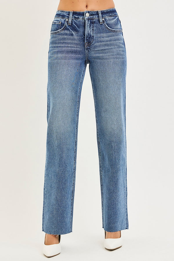 The Alexis Denim | 4 Way Stretch High Rise Straight | RISEN