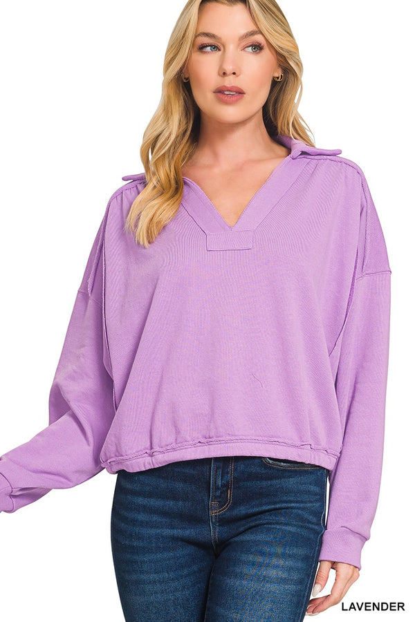 Easy Days Collared Pullover