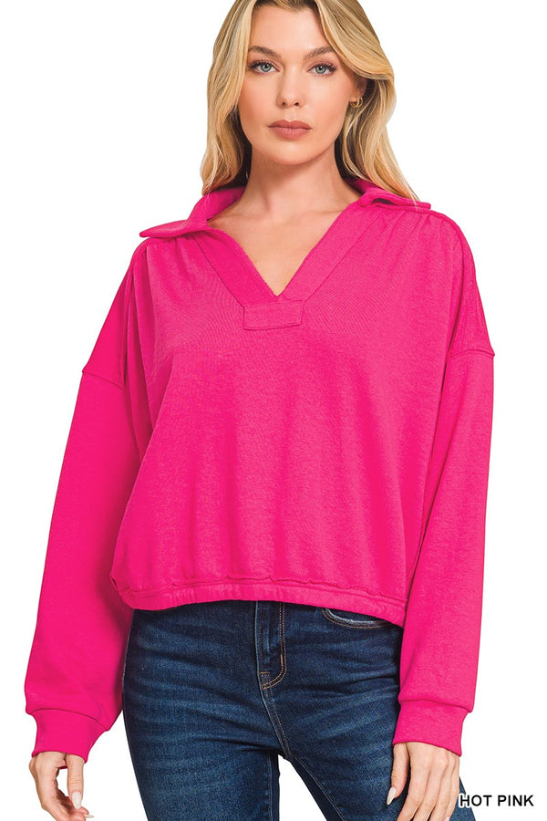 Easy Days Collared Pullover