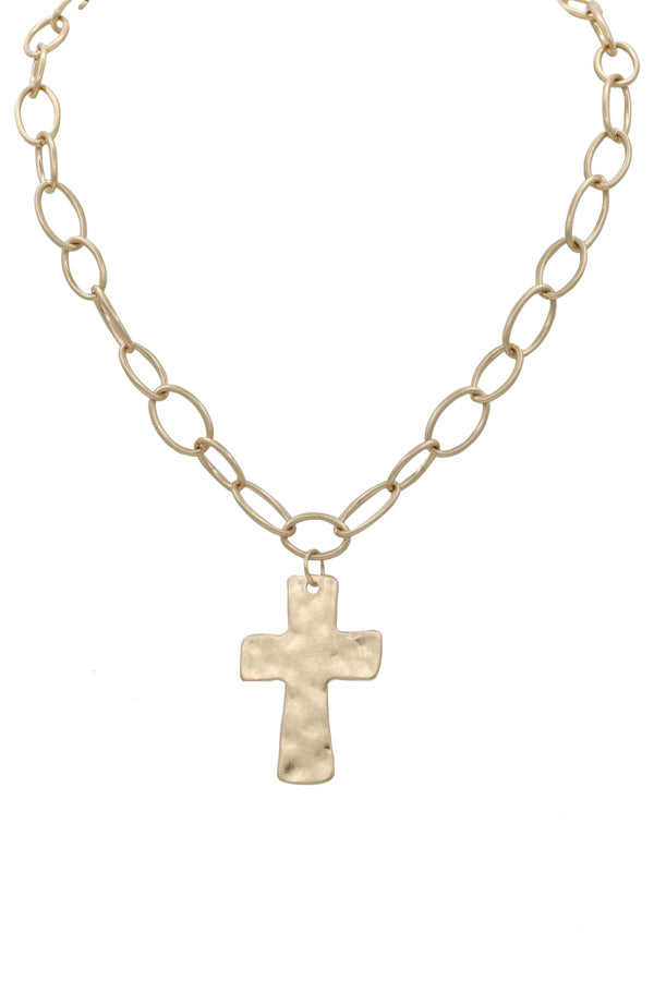 Everlasting Hammer Cross Chain Necklace