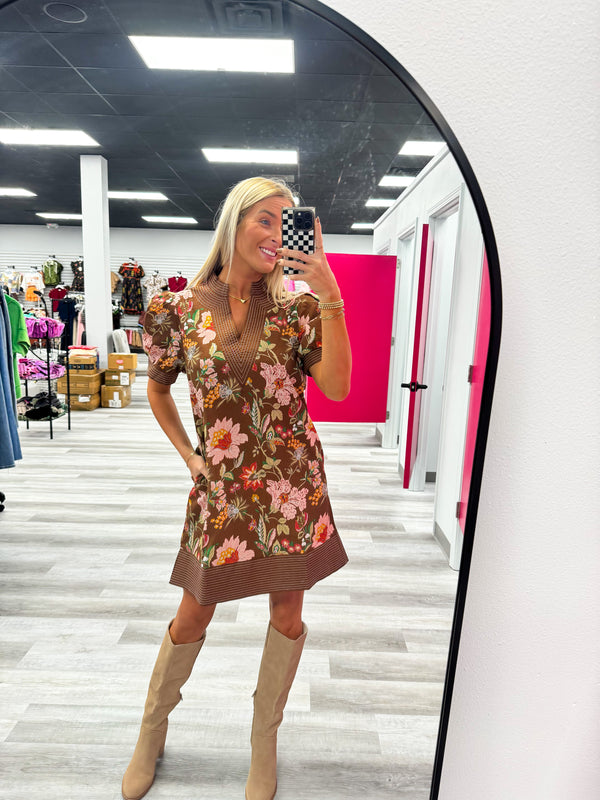Fall Into Floral Dress