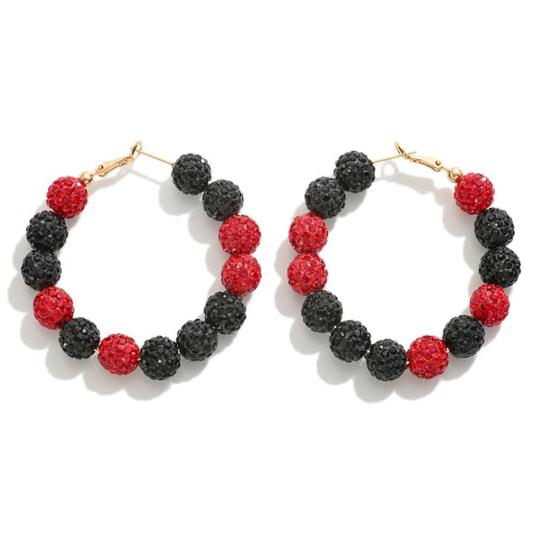 Black and Gold Hoops