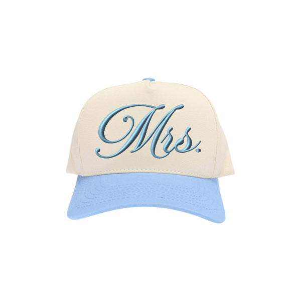 MRS. Embroidered Trucker Hat Blue