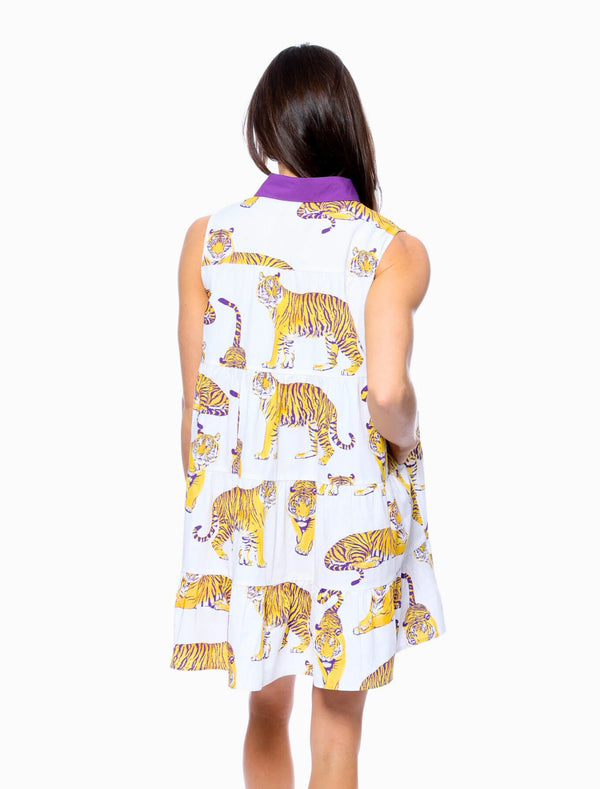 Tigers Poplin Tank Dress