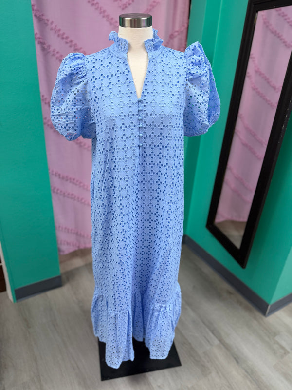 Sweet Escape Eyelete Mid Dress