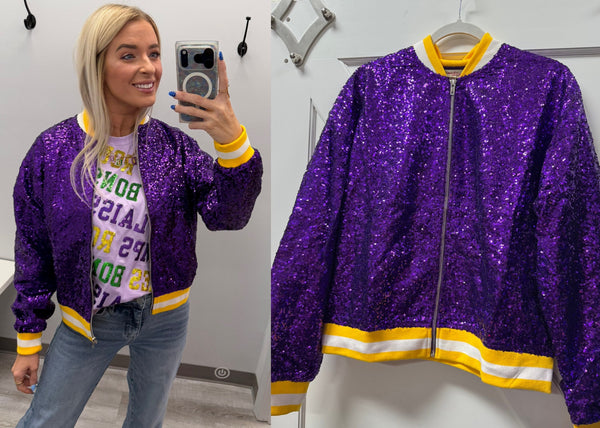 Sequin Bomber Jacket