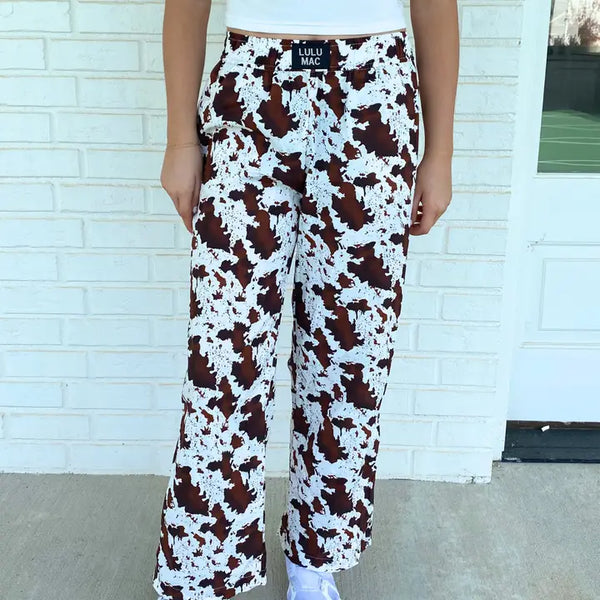 Cow Print Boxer Pant | LULU MAC