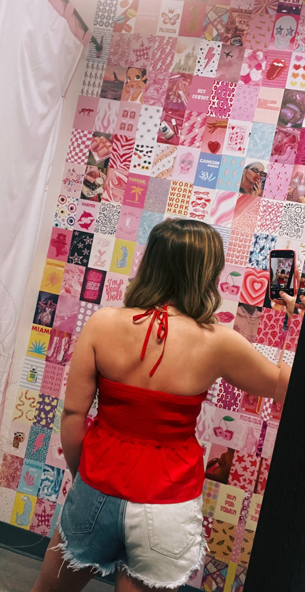 Red Halter Top
