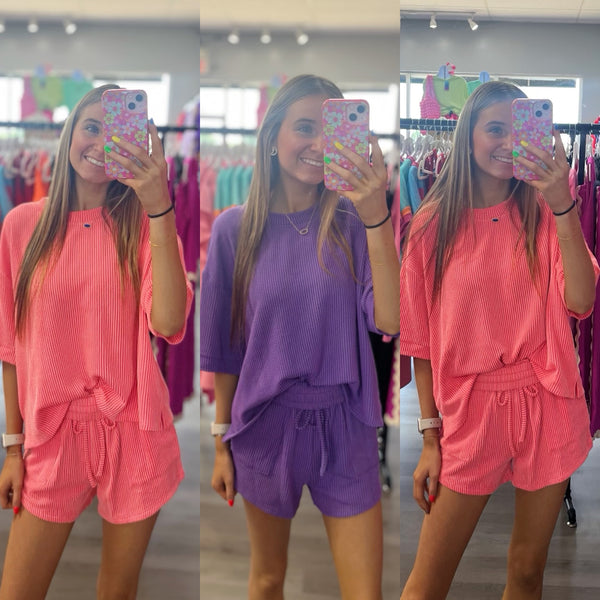 My Way Ribbed Round Neck Set