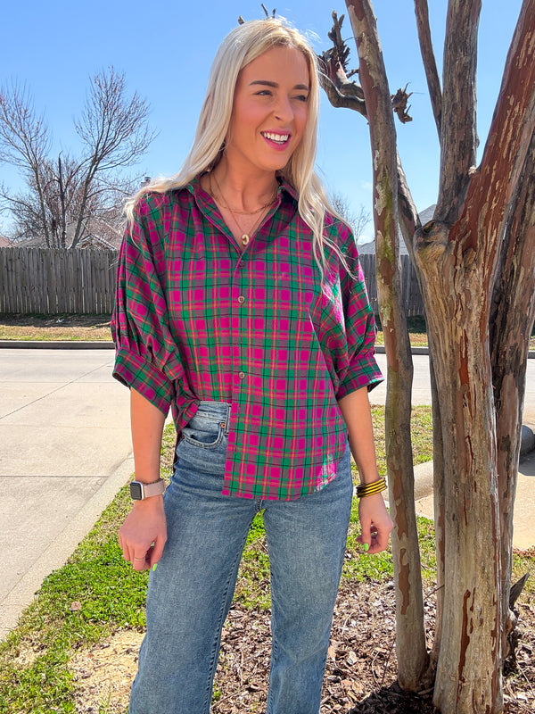 Plaid Days Ahead Top