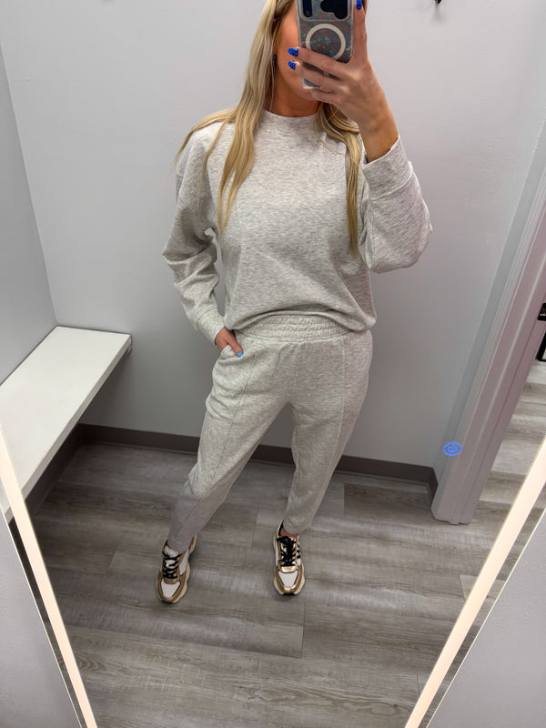 Cloud Nine Mockneck Set | Heather Grey