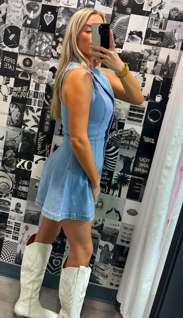 Denim Romper