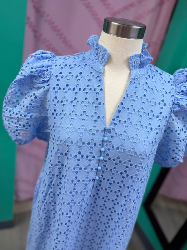 Sweet Escape Eyelete Mid Dress