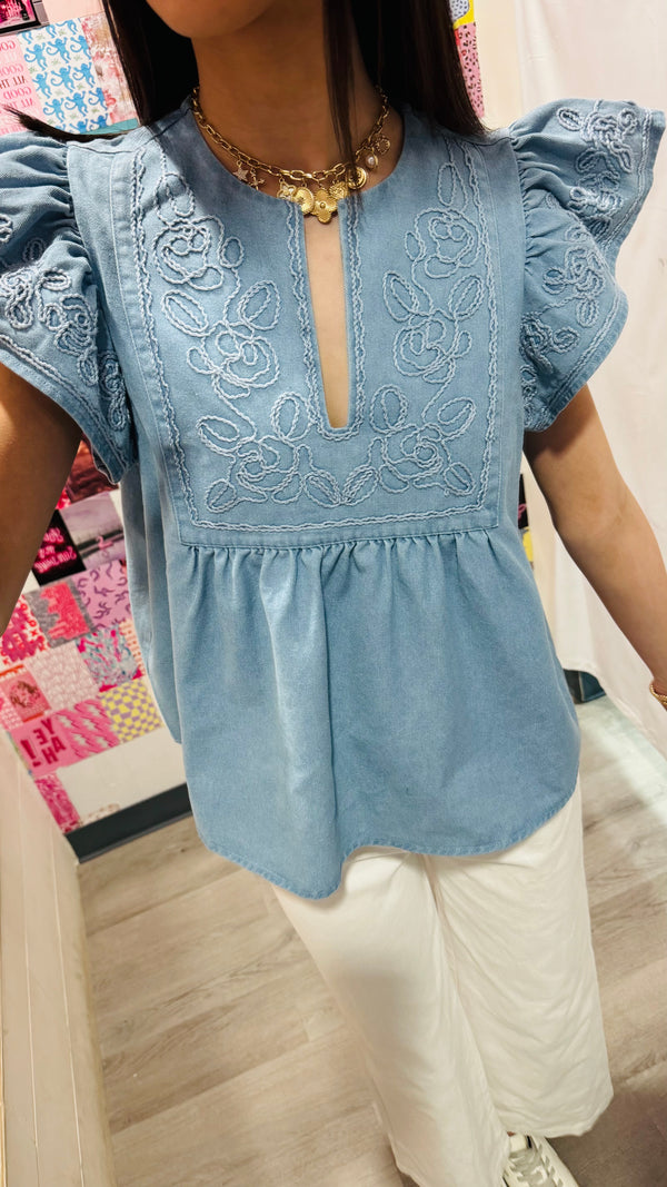 Denim Day Dream Top