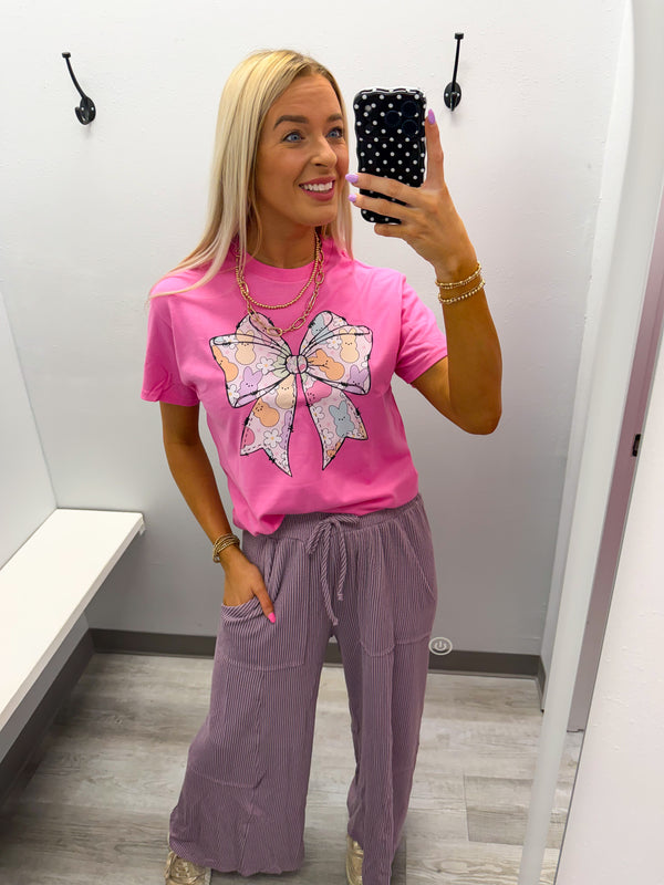 Dusty Lavender Ribbed Pants