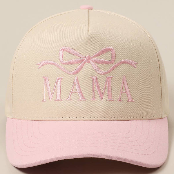 MAMA Ribbon Embroidered Two-Tone Trucker Hat