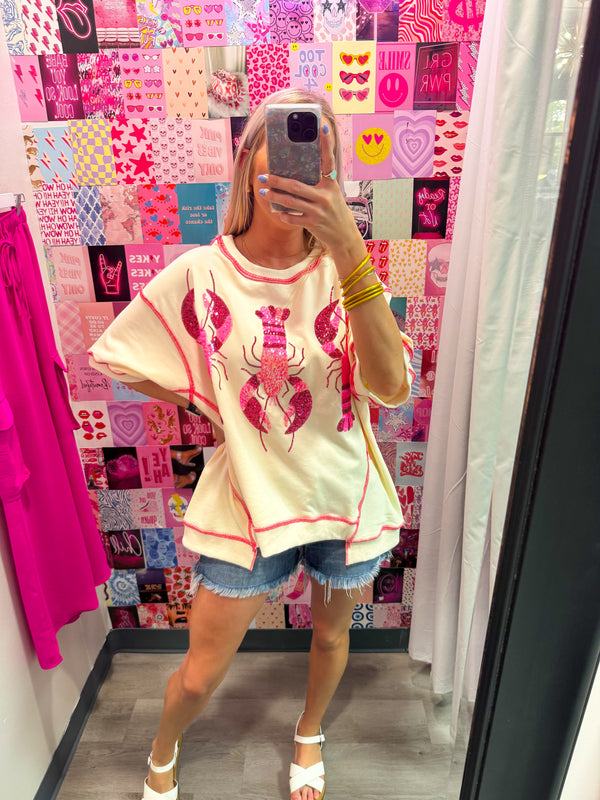 Ready to Boil Crawfish Sequin Top