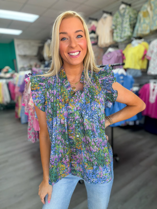 Flower Garden Flutter Top