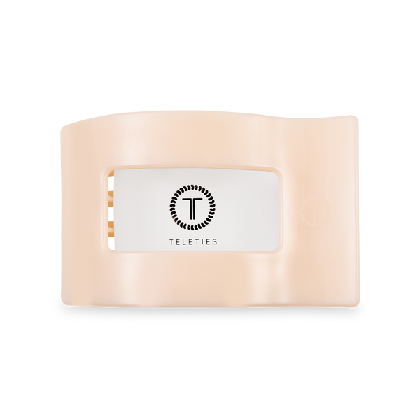Flat Rectangle Hair Clip | Medium | Almond Beige