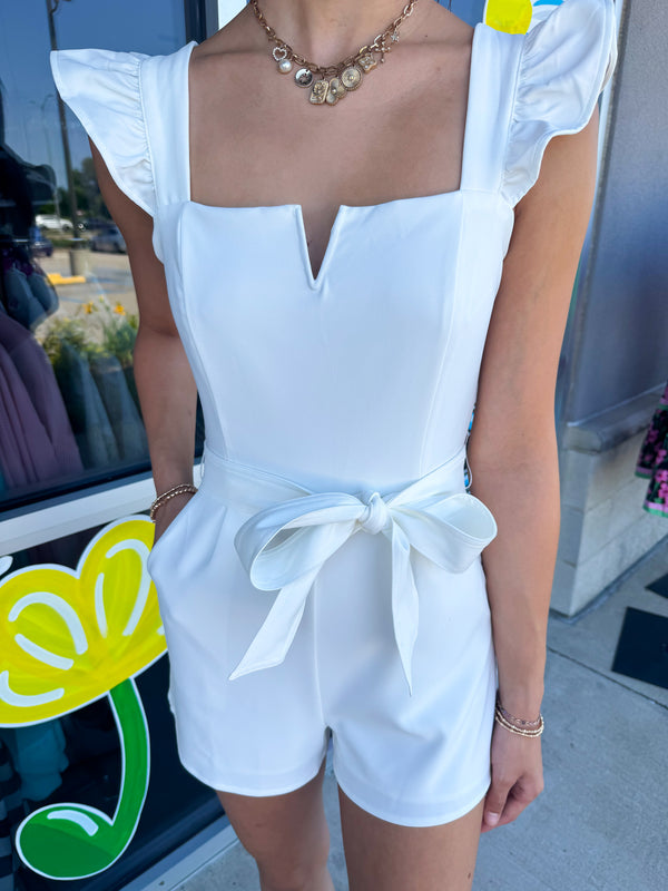 Good To Go White Romper