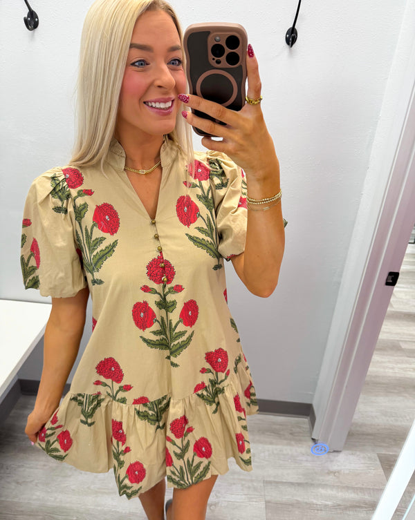 Wildflower Stroll Dress Ecru