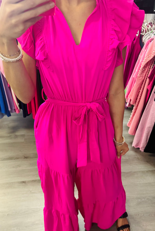 Ruffle Pink Jumpsuit