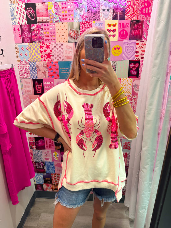 Ready to Boil Crawfish Sequin Top