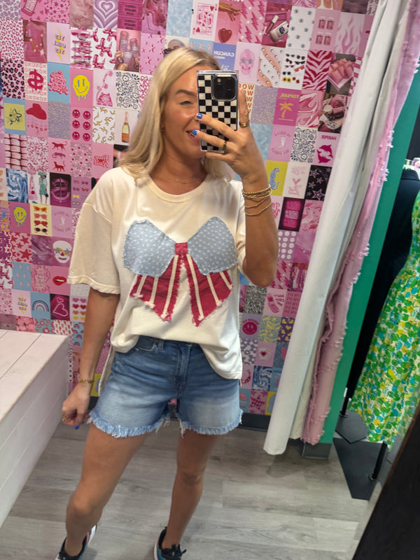 Bow July 4th Top