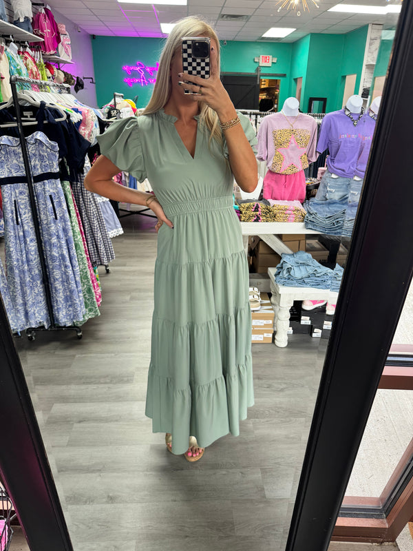 Sage Green Dreams Dress