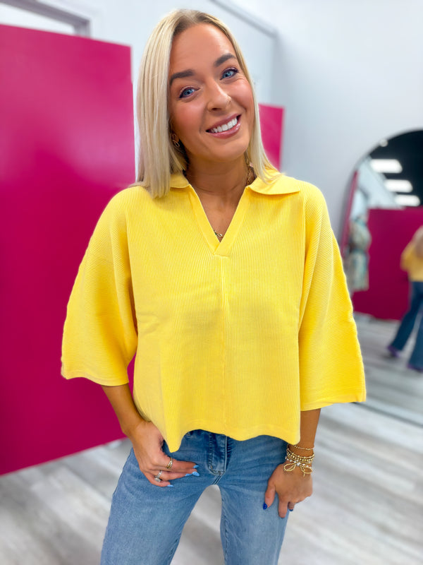 The Sunny Days Collared Knit