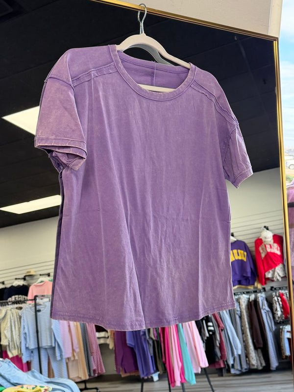 Your Best Basic Tee | Acid Wash with Seam Detail