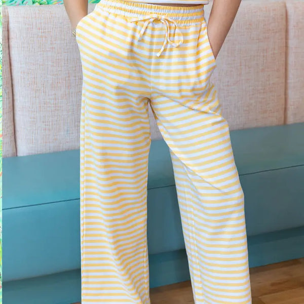 Stripe Pant Yellow | LULU MAC