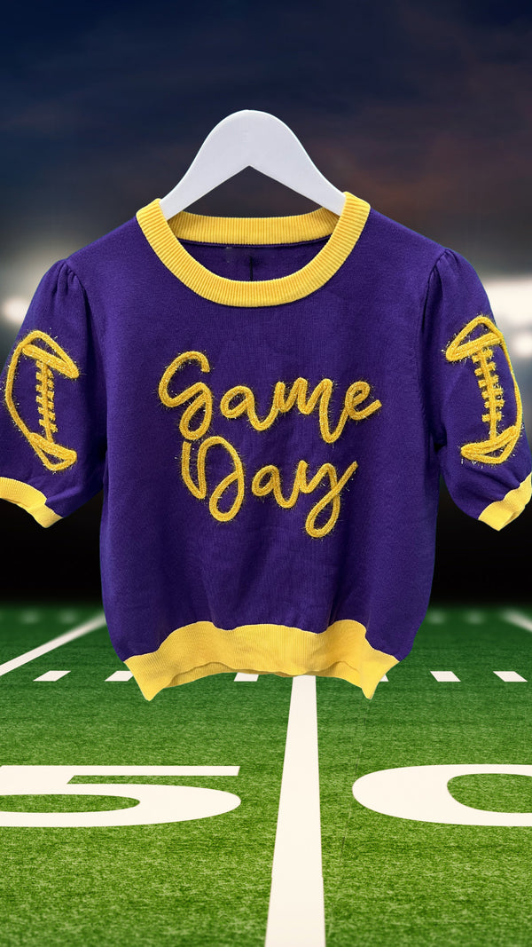 Game Day Light Weight Cropped Sweater